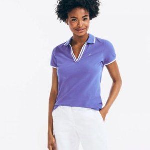 Nautica Sustainably Crafted Ocean Split-Neck Polo - NEW - With tags -Sma…